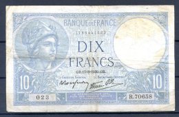 456-France Billet De 10 Francs 1939 GB R70658 - 10 F 1916-1942 ''Minerve''