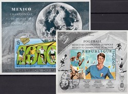 Fußball WM Mexico Tschad Blocks 8+9 O 13€ Perforiert 4 Spieler Vor 1970 Football Ss Blocs Ms Soccer Sheets Bf Tchad - 1970 – Mexico