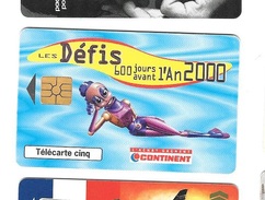 * Télécarte CONTINENT  LES  DÉFIS, G N  443 , 5 U ,64 300  Ex, 04 / 98 , Cote  7 € - 5 Eenheden