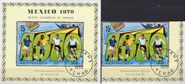 Championat Mexico Tschad 313+Block B 9 O 13€ Imperf. Spieler Fußballer Vor 1970 Ss Blocs Soccer M/s Sheets Bf Tchad - 1970 – Mexico