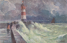 Leuchtturm - Lighthouse, Painter Arts - W.v. Raschwitz - Vuurtorens