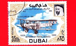 Nuovo - DUBAI - 1969 - 60 Anni Del Servizio Postale -  Navi E Aerei - De Havilland 66, 1930 - 35 - Dubai