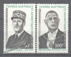 TAAF French Southern And Antarctic Territories 1972 Yvert 46-47, 1st Anniv Of General Gaulle Death  - MNH - Ungebraucht