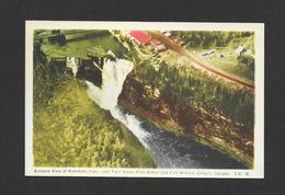 PORT ARTHUR AND FORT WILLIAM TWIN CITIES - ONTARIO - AIRPLANE VIEW OF KAKABOKA FALLS NEAR TWIN CITIES - BY PECO - Port Arthur