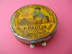 Boite Métallique Ancienne/Produit D'Entretien/Graisse Paulin/Pour Chaussures/Saint Claude/JURA/Vers 1930-1950    BFPP119 - Dozen