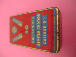 Boite Métallique Ancienne/MGM/Manufacture Gén. Et Munitions/50 Cartouches Simple Charge/Calibre 9 Mm/Vers1950  BFPP124 - Scatole