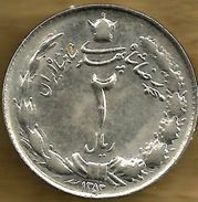 IRAN 2 RIALS INSCRIPTIONS FRONT & LION EMBLEM BACK 1974 -1353 VF KM? READ DESCRIPTION CAREFULLY !!! - Iran