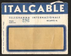 A) 1964 ITALY, CIRCULATED COVER, FROM ROMA ITALCABLE TELEGRAPHS NATIONAL, XF - Sammlungen