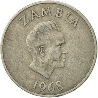 Monnaie, Zambie, 20 Ngwee, 1968, British Royal Mint, TTB, Copper-nickel, KM:13 - Sambia