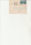 LETTRE AFFRANCHIE 2  EXEMPLAIRES N° 217  OBLITERATION ONDULEE + CAD PARIS  MONTPARNASSE  1926 - Mechanical Postmarks (Other)