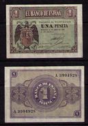 BILLETE DE 1 PESETA DE 30 DE ABRIL DE 1938 BURGOS - EXCELENTE + - 1-2 Peseten