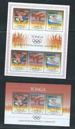 Tonga 2012 London Summer Olympic Games Sheet Of 2 Strips Of 3 & Miniature Sheet MNH - Tonga (1970-...)
