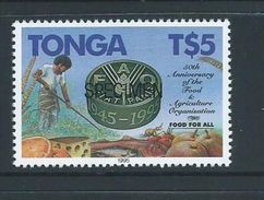 Tonga 1995 FAO Farm & Agriculture Products $5 Single MNH Specimen Overprint - Tonga (1970-...)