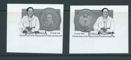 Tonga 1996 Queen's Birthday $2 Singles Black & White Printers Proofs - Tonga (1970-...)