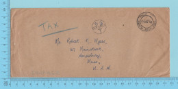 Stampless, Octogone Postmark Taxe 31.5 Centimes Via Surface, Cover Lobatsi Bech. Prot. 15 Aug 58 - 2 Scans - 1885-1964 Herrschaft Von Bechuanaland