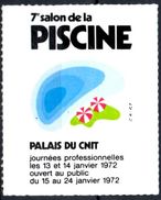 FRANCE 1972 Vignette Cinderella CINDERELLAS Salon De La Piscine Pool Piscina - Schwimmen