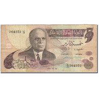 Billet, Tunisie, 5 Dinars, 1973, 1973-10-15, KM:71, TB - Tunisia