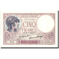 Billet, France, 5 Francs, 5 F 1917-1940 ''Violet'', 1932, 1932-10-20, SPL+ - 5 F 1917-1940 ''Violet''