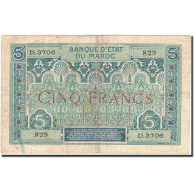 Billet, Maroc, 5 Francs, 1920-1924, Undated (1924), KM:9, TB - Morocco