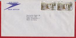 SOUTH AFRICA  AIR MAIL  COVER SENT TO GERMANY + STAMPS ARCHITECTURE - Luftpost