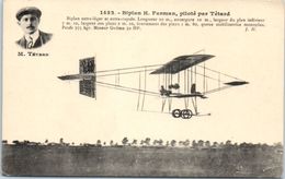AVIATION --  Aviateur - Biplan H. Farman , Piloté Par Tétard - Airmen, Fliers