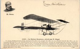 AVIATION --  Aviateur -- Le Biplan Sommer , Piloté Par V. Rigal - Airmen, Fliers