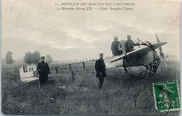 AVIATION --  Aviateur -- Souvenir Des Manoeuvres D'Automne  - Le Monoplan Blériot 213 - Pilote ; Sergent CARON - Aviateurs