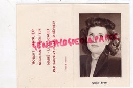 79 - SAUZE VAUSSAIS- PETIT CALENDRIER 1952- ROBERT BANLIER NEGOCIANT EXPEDITEUR - MAIRE LEVESCAULT - GISELE BOYER - Petit Format : 1941-60