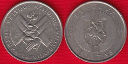 Lithuania 1 Litas 1999 Km#117 "Baltic Way" - Litouwen