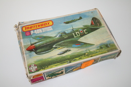Vintage MODEL KIT : Matchbox P-40N Warhawk Kittyhawk, Scale 1/72, Vintage, + Original Box - Aerei E Elicotteri