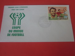 PUSKAS Rep Congo Premier Jour 1er Jour D'émission FDC First Day Cover Marcophilie 1978 Coupe Monde Football - FDC