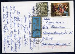 AUSTRIA 1992 Christmas Postcard With "über Christkindl" Label.  ANK LZ.4 - Cartas & Documentos