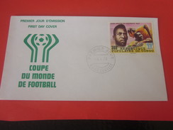 Edson PELé Rép Congo  Premier Jour 1er Jour D'émission FDC First Day Cover Marcophilie  Coupe Monde Football 78 - FDC