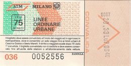 ATM - MILANO - LINEE ORDINAIRE URBANE (Titre De Transport) (3) - Europe