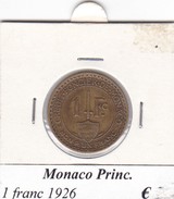 MONACO   1 FRANC   ANNO 1926  COME DA FOTO - 1922-1949 Louis II.