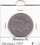 MONACO   100 FRANCS   ANNO 1950  COME DA FOTO - 1949-1956 Anciens Francs