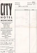 CITY - HOTEL, MUNICH - (Note D'hotel - 1986) - 1950 - ...