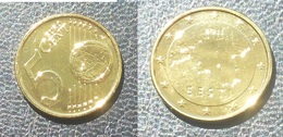 ESTLAND ESTONIA 5 Cent Coin Gold Plated Vergoldet 999/1000 (24 Karat) - Estland