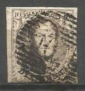 (R208) Belgique - Médaillons - N°10A - Obl. P107 De Seneffe-Manage - Margé, Mais étroite En Bas - 1858-1862 Medallions (9/12)