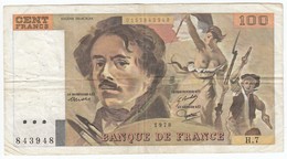 100 Francs Delacroix Type 1978, F69.1D, P154,1978, H.7, TB - 100 F 1978-1995 ''Delacroix''