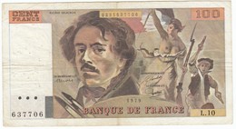 100 Francs Delacroix Type 1978, F69.2A, P154,1979, L.10, TB - 100 F 1978-1995 ''Delacroix''