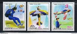 NORTH KOREA 2016 AIR SPORTS STAMP SET - Parachutting