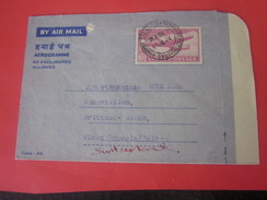 Aérogramme Inde India-- Poste Aérienne-Lettre Par Avion Air Mail  Marcophilie --Suisse 1964 - Airmail