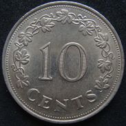 LaZooRo: Malta 10 Cents 1972 UNC - Malte