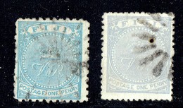 Crown And «VR»  1d SG 38 And 35  Used - Fiji (...-1970)
