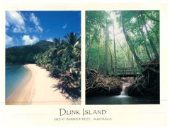 (35) Australia - QLD - Dunk Island (with Stamp) - Great Barrier Reef