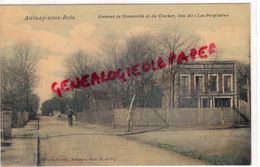 93 -AULNAY SOUS BOIS- AVENUES DE NONNEVILLE ET DU CLOCHER -LIEU DIT " LES PEUPLIERS "CARTE TOILEE EDITEUR FAVRIE-HOPITAL - Aulnay Sous Bois