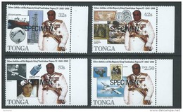 Tonga 1990 Silver Jubilee Set 4 MNH Specimen Overprint - Tonga (1970-...)