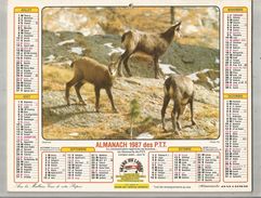 Calendrier Grand Format 16 Pages , ALMANACH 1987 DES P.T.T.  ,4 Scans , Frais Fr : 2.70 Euros - Grossformat : 1981-90