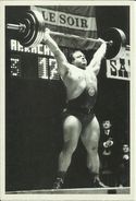 BELGIQUE - Carte N° 112 Du SOIR -- Serge Reding En 1971, Lors D'un De Ses 6 Records Du Monde En Haltérophilie. - Weightlifting